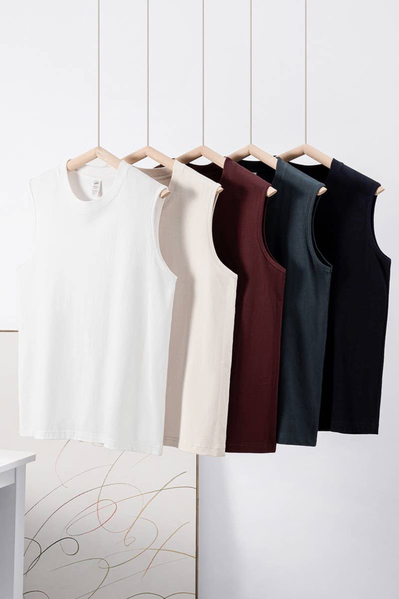 CWTTSL0517_LOOSE WAISTCOAT DESIGN NICHE T-SHIRT