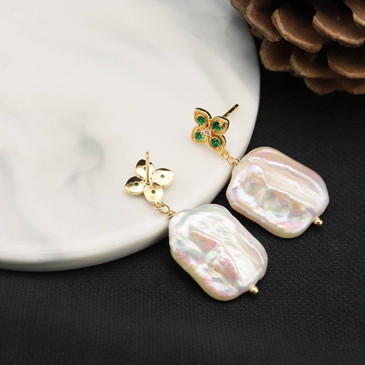 NEW NATURAL FRESHWATER PEARL EARRINGS FOR WOMEN