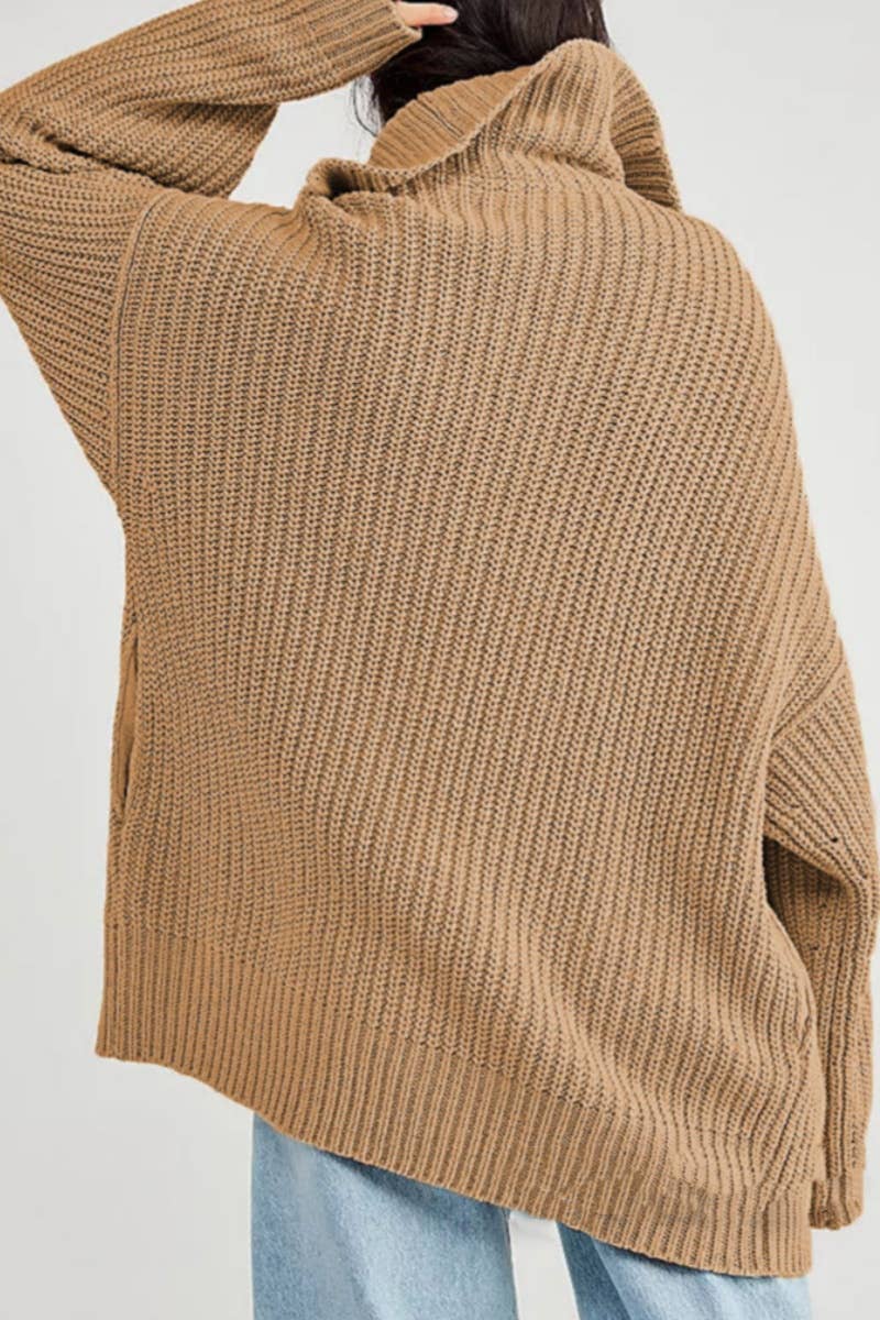 CWOCAL2203_FASHION BAGGY LAPEL LONG SLEEVE SWEATER CARDIGAN