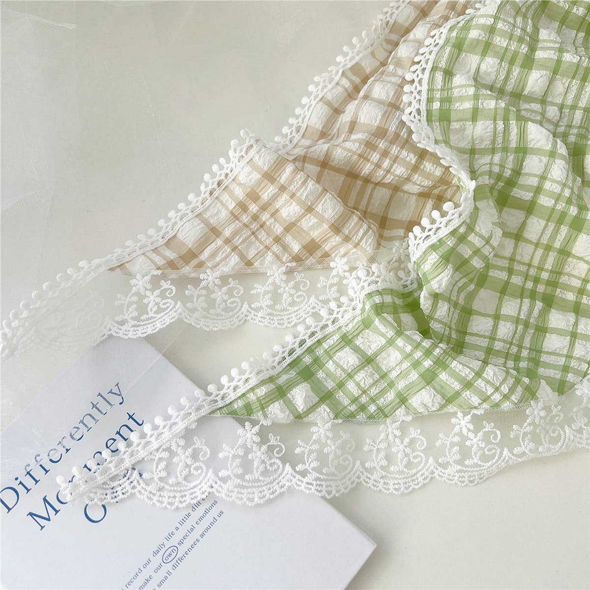 Lace Triangle Scarf - Striped Headband Scarf