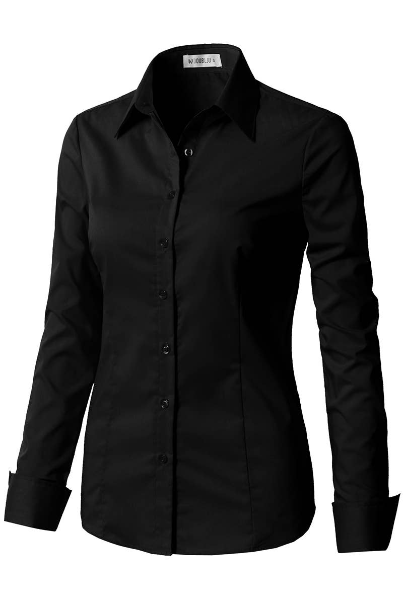 CWTDSL028_Button Down Long Sleeve Collared Shirts