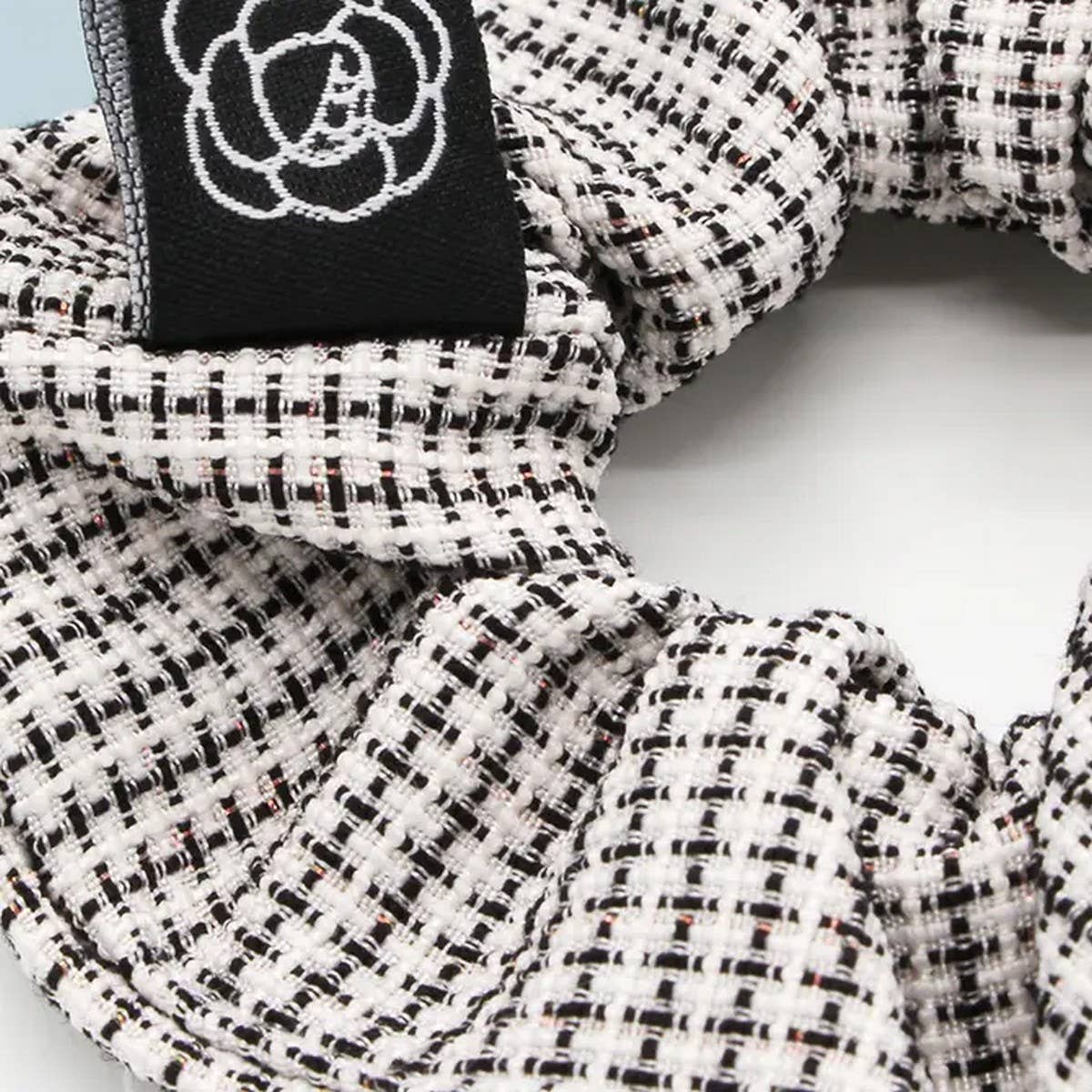 2PCS HAIR TIE PLAID PATTERN  SCRUNCHIE_CWAHA0181