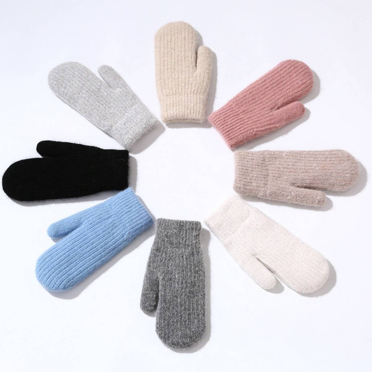 KNITTED WOOL COVERED WINDPROOF WARM GLOVES_CWAG0249