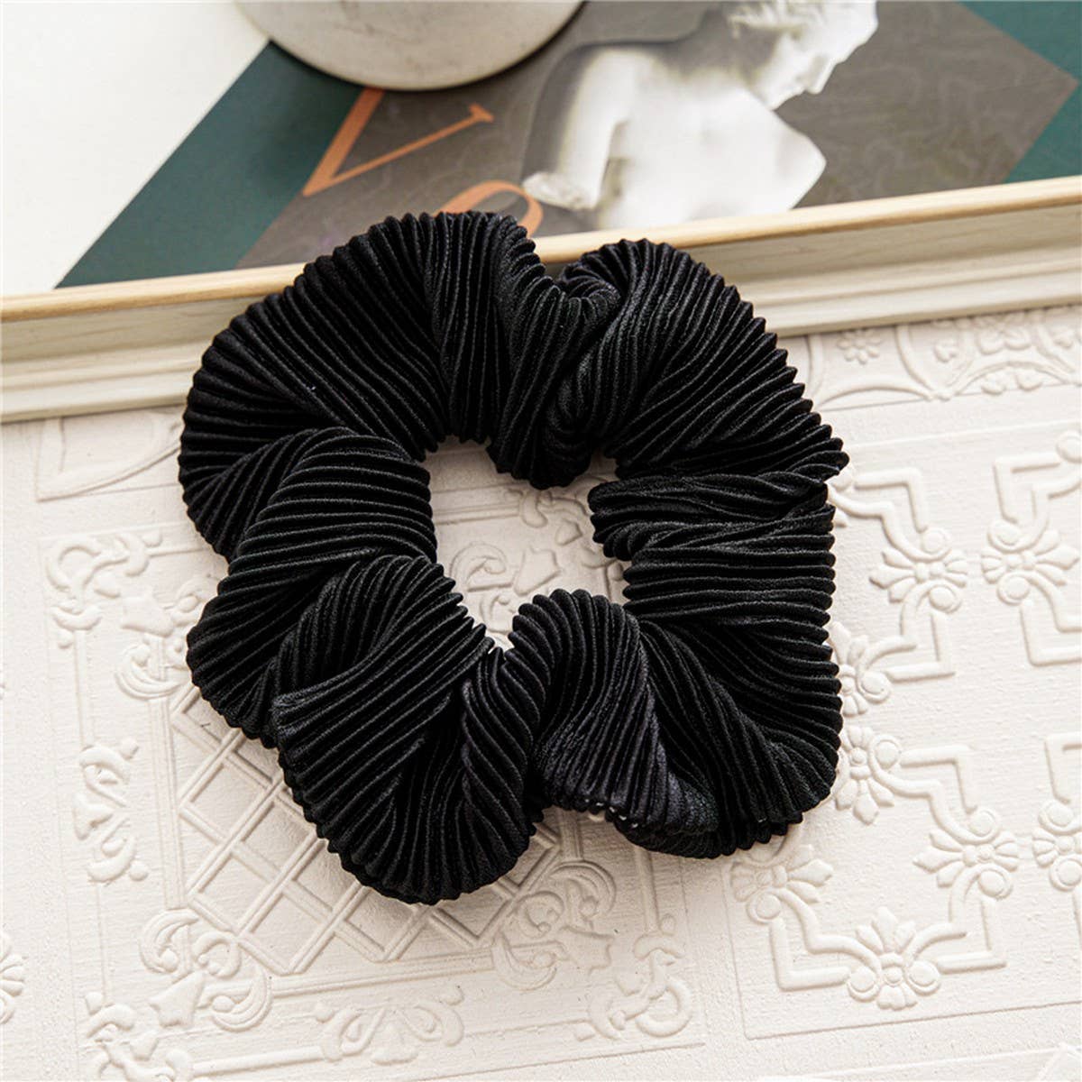 CHRISTMAS PLAID SIMPLE CRUMPLED HAIR BAND