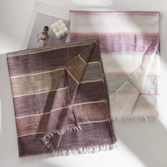 FASHIONABLE SIMPLE PLAID STRIPED SCARF