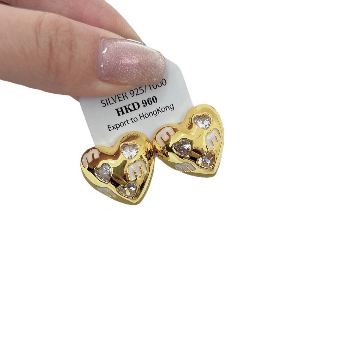 HALF FACE THREE-DIMENSIONAL EARRINGS