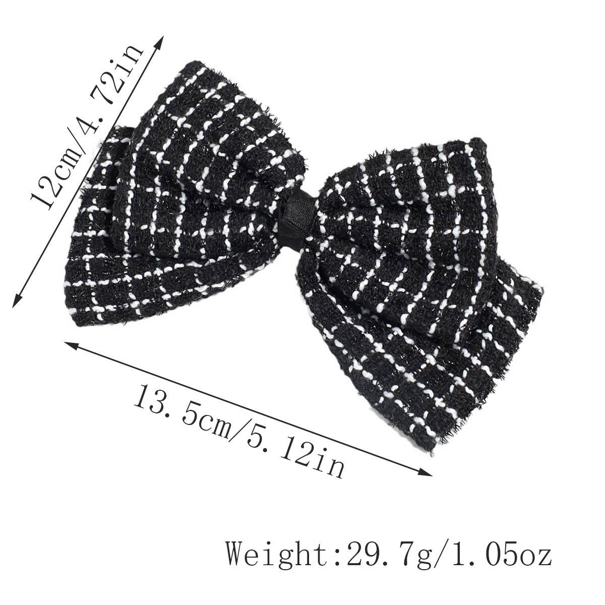 CHECK DOUBLE LAYER BOW HAIRPIN_CWAHA2197