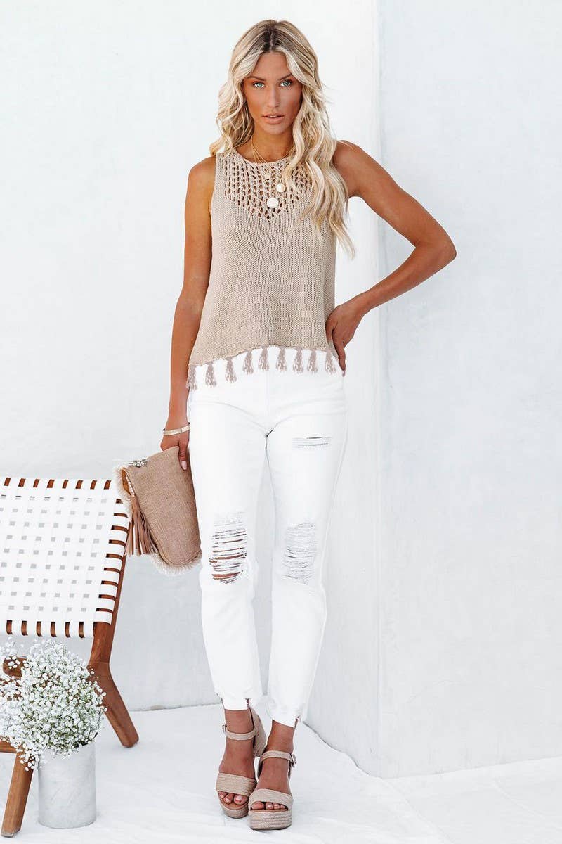 CWOSWSL0060_Round Neck Long Sleeve Bikini Cover Up