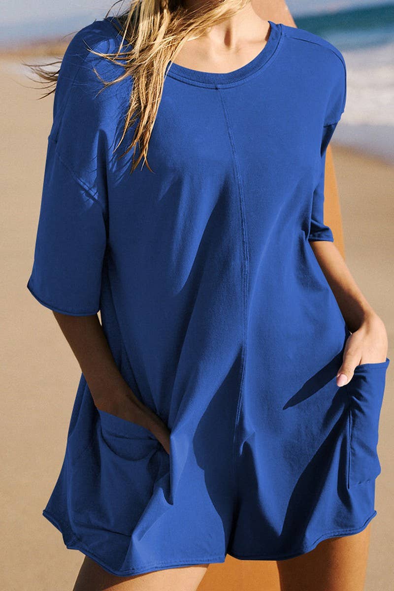 CWSJS1750_LOOSE CASUAL PANTS BACKLESS SEXY JUMPSUIT