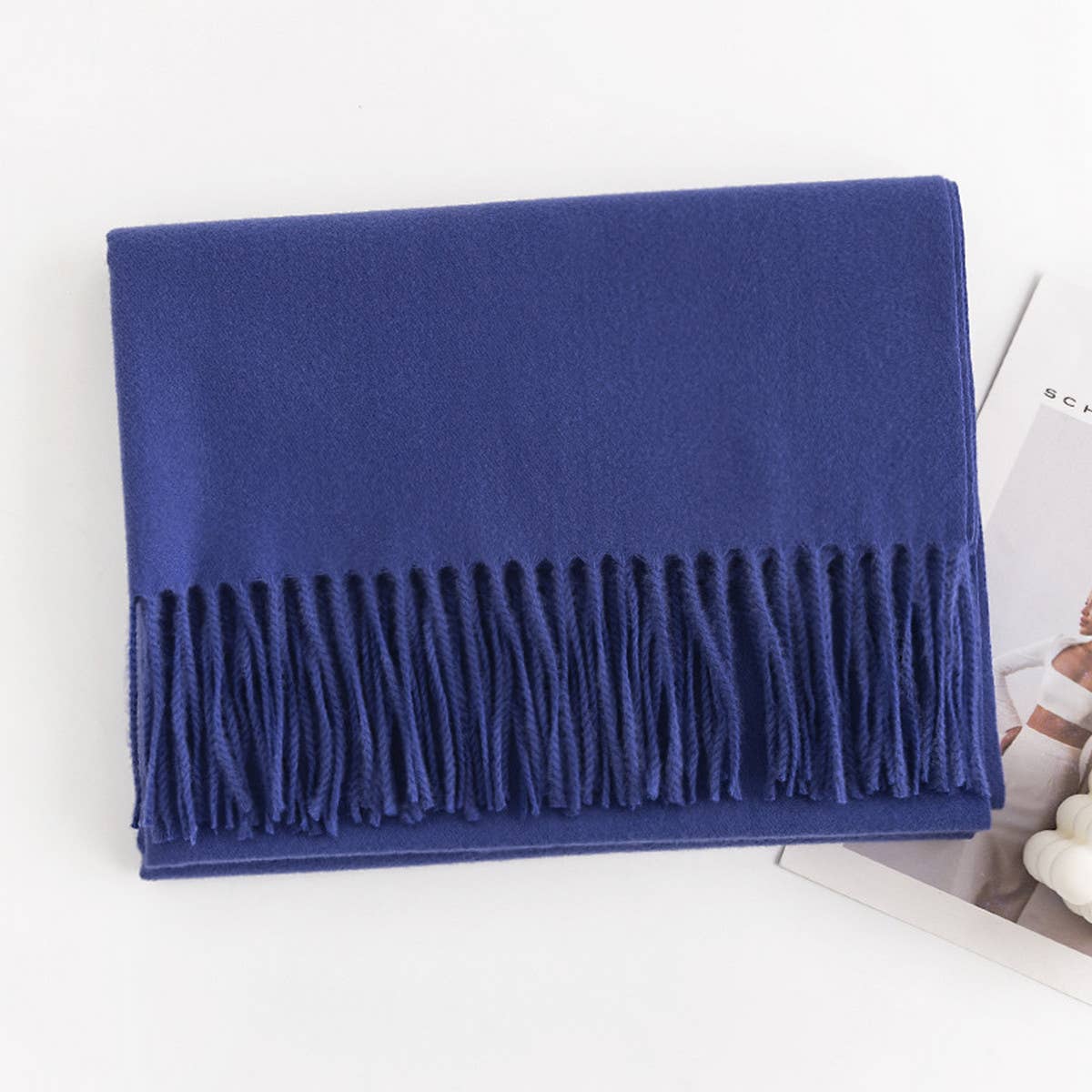 Cozy Solid Color Winter Scarf with  for Women
