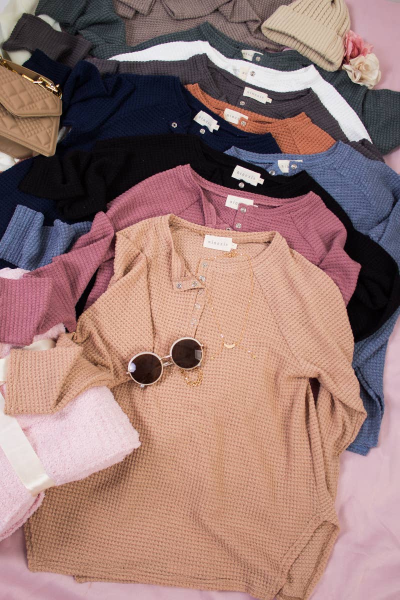 CWTTL1442_Round Neck Long Sleeved Top