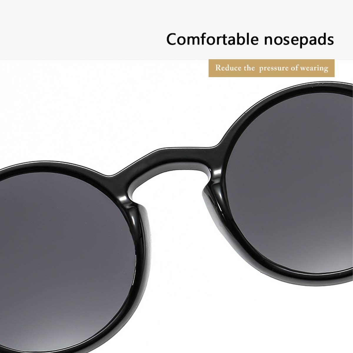 ROUND FRAME TINTED LENS FASHION GLASSES UNISEX