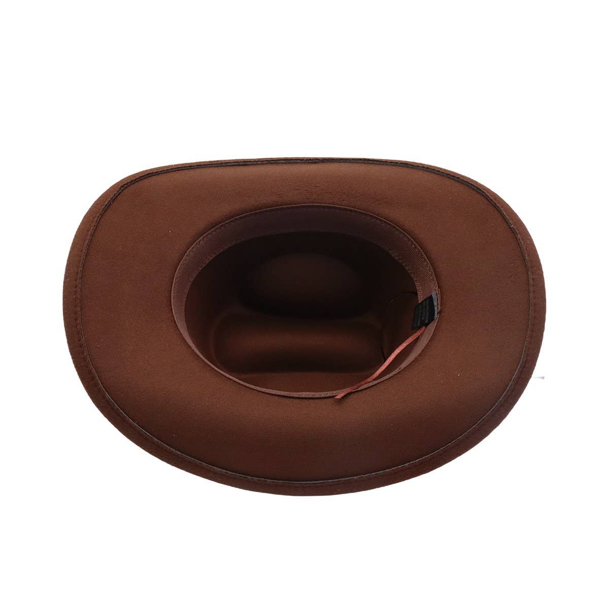 New Western Wool Fedora Hat with Ethnic Design_CWAH04499