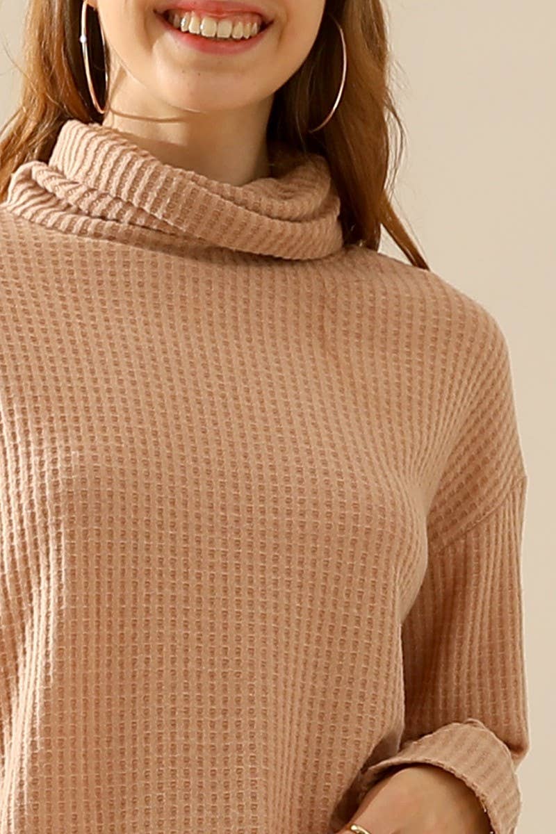 CWTTL1505_PLUS TURTLE HIGH NECK SWEATER KNIT TOP