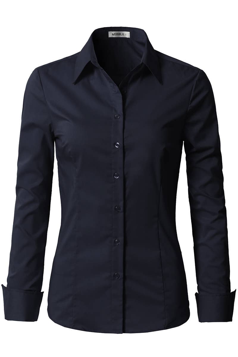 CWTDSL028_Button Down Long Sleeve Collared Shirts