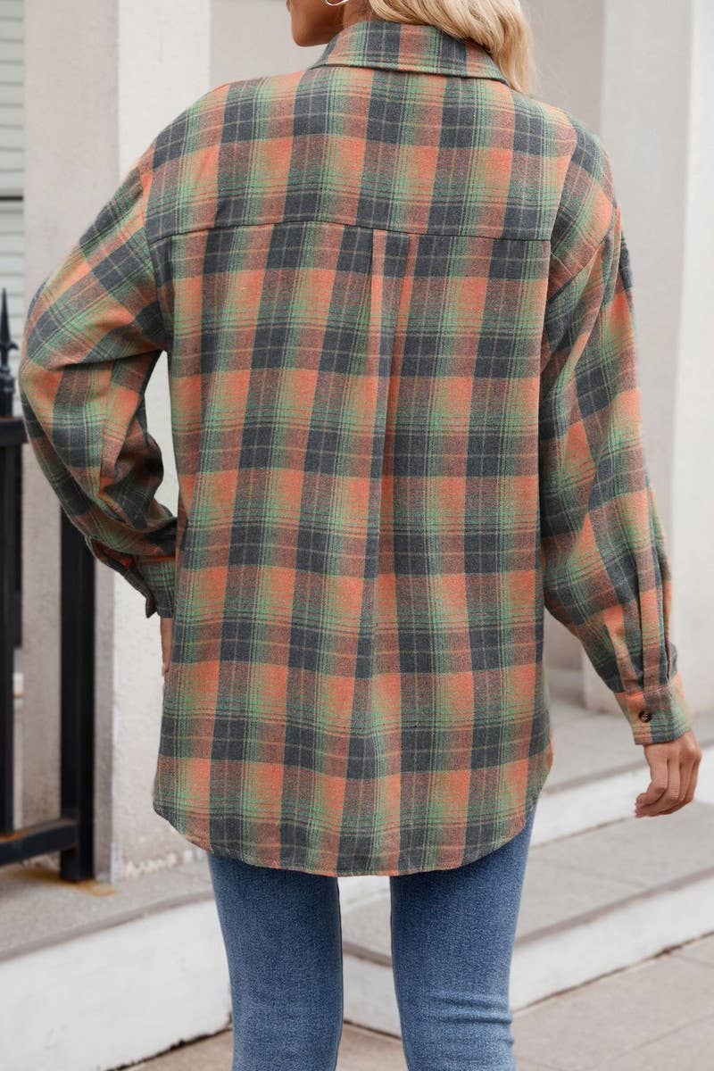 CWTSTL1455_LOOSE-FITTING BUTTON-DOWN PLAID SHIRT