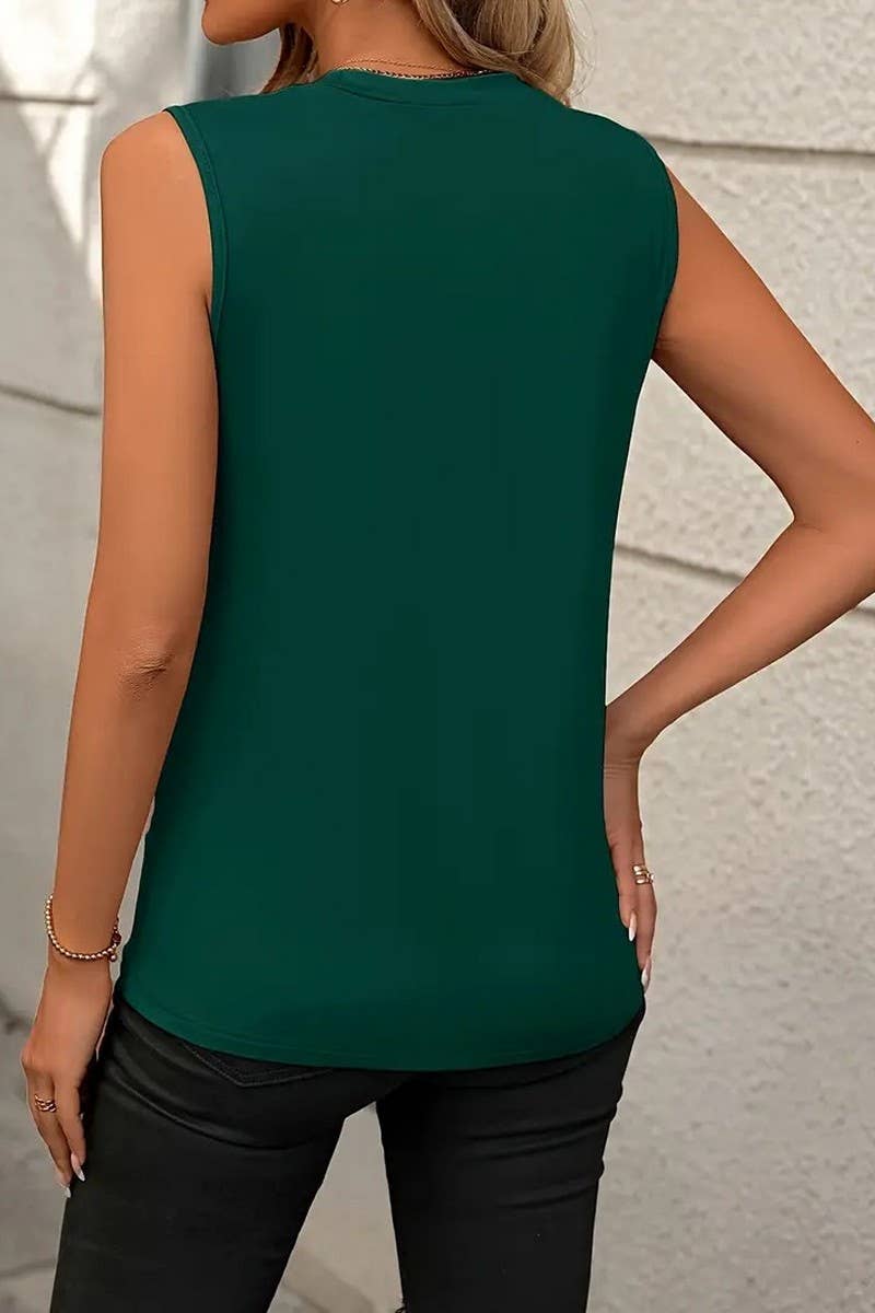 CWTTS1296_ROUND NECK SLEEVELESS LOOSE FIT T-SHIRT TOP