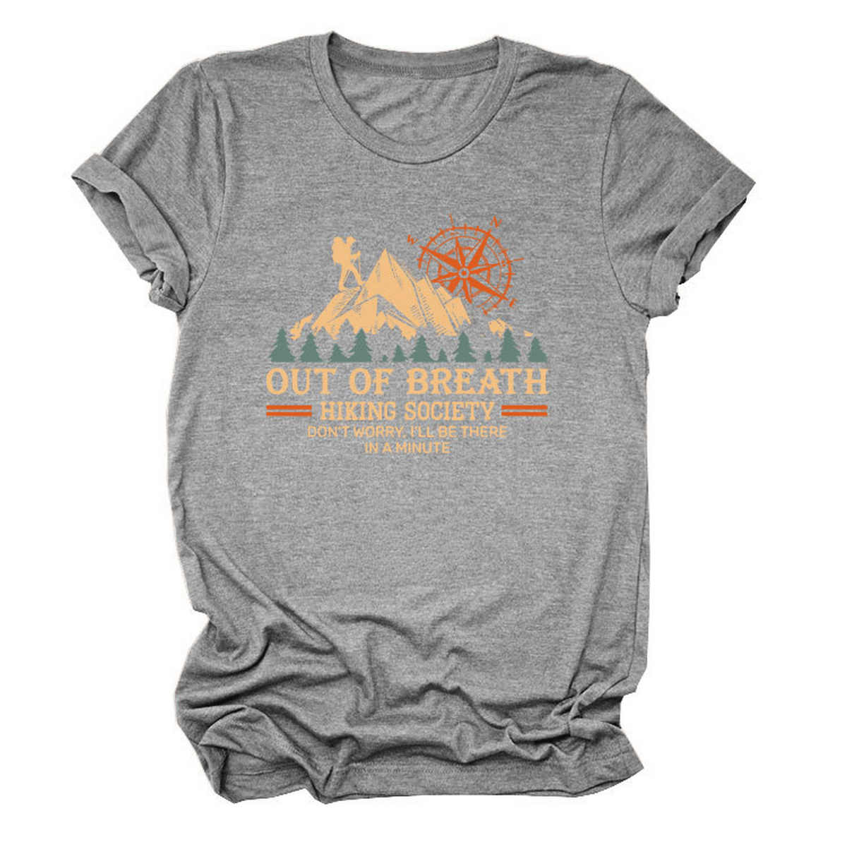 Comfy Crew Neck Tee – Hiking Quote for Women_CWTTS1523