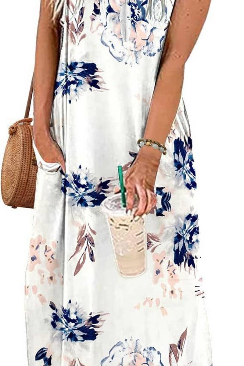 CWDMD5906_SLEEVELESS FLORAL PRINT PULLOVER MAXI DRESS
