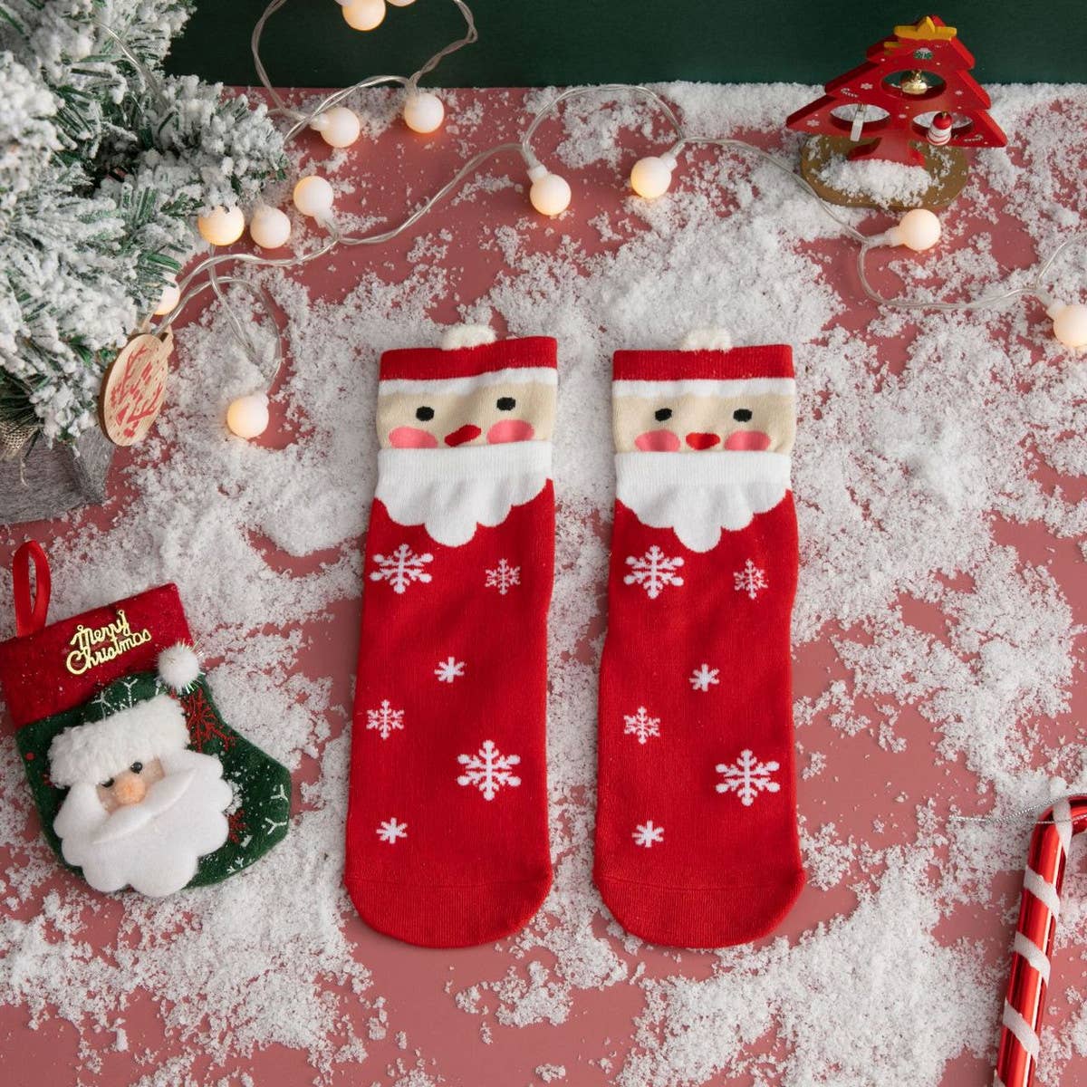 CHRISTMAS SOCKS ELK OLD MAN SOCKS