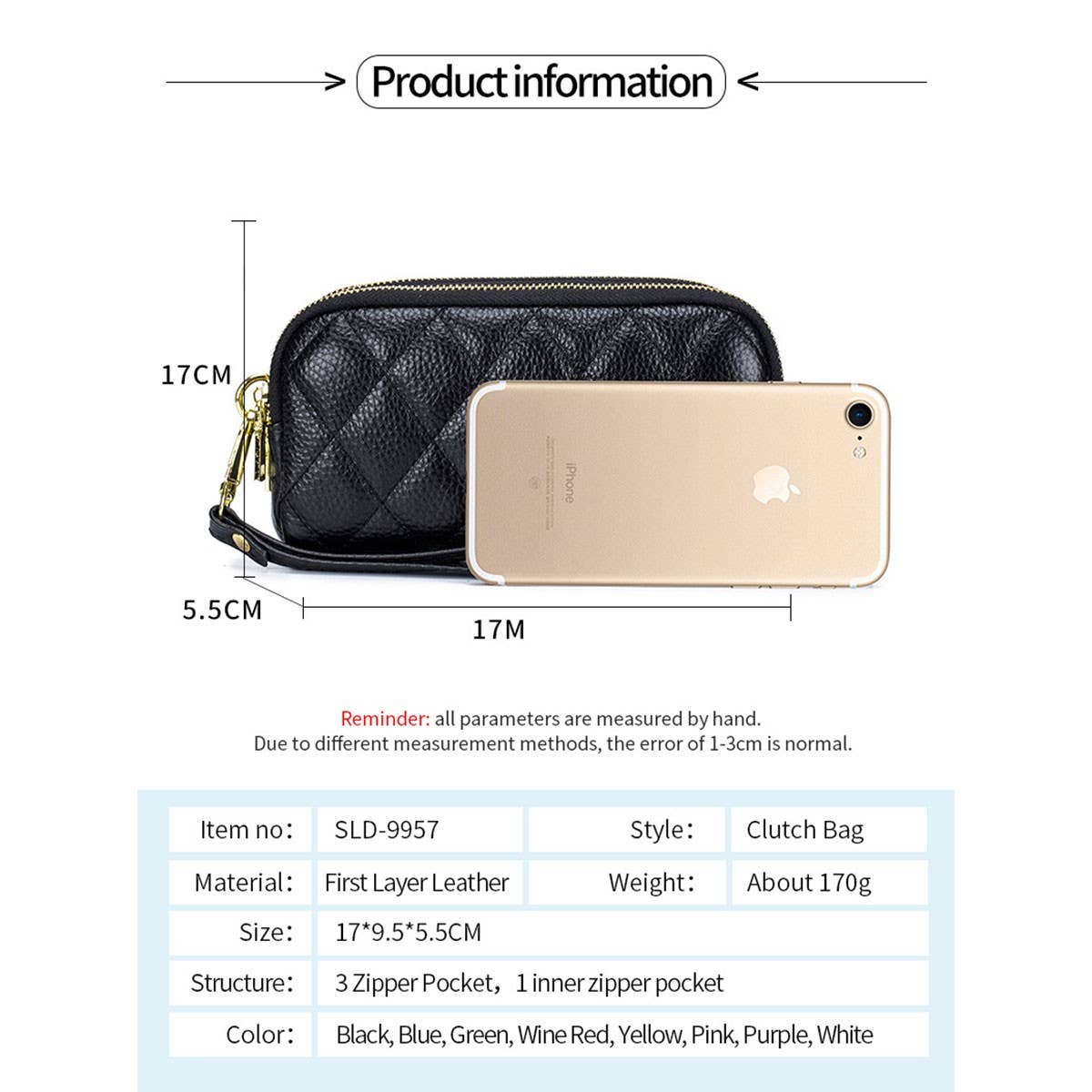 THREE-LAYER COWHIDE MULTIFUNCTIONAL LEATHER WALLET_CWAB3735