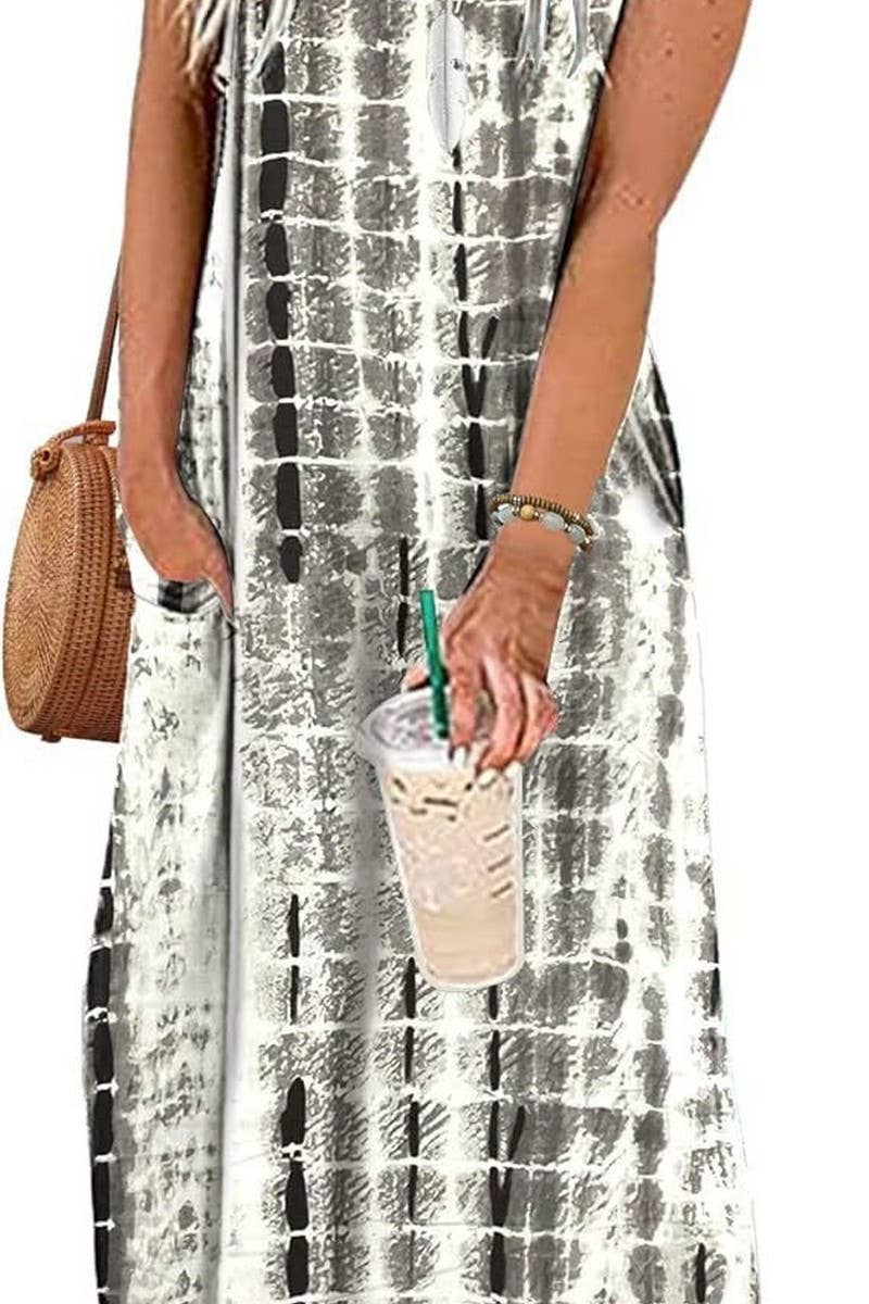 CWDMD5906_SLEEVELESS FLORAL PRINT PULLOVER MAXI DRESS