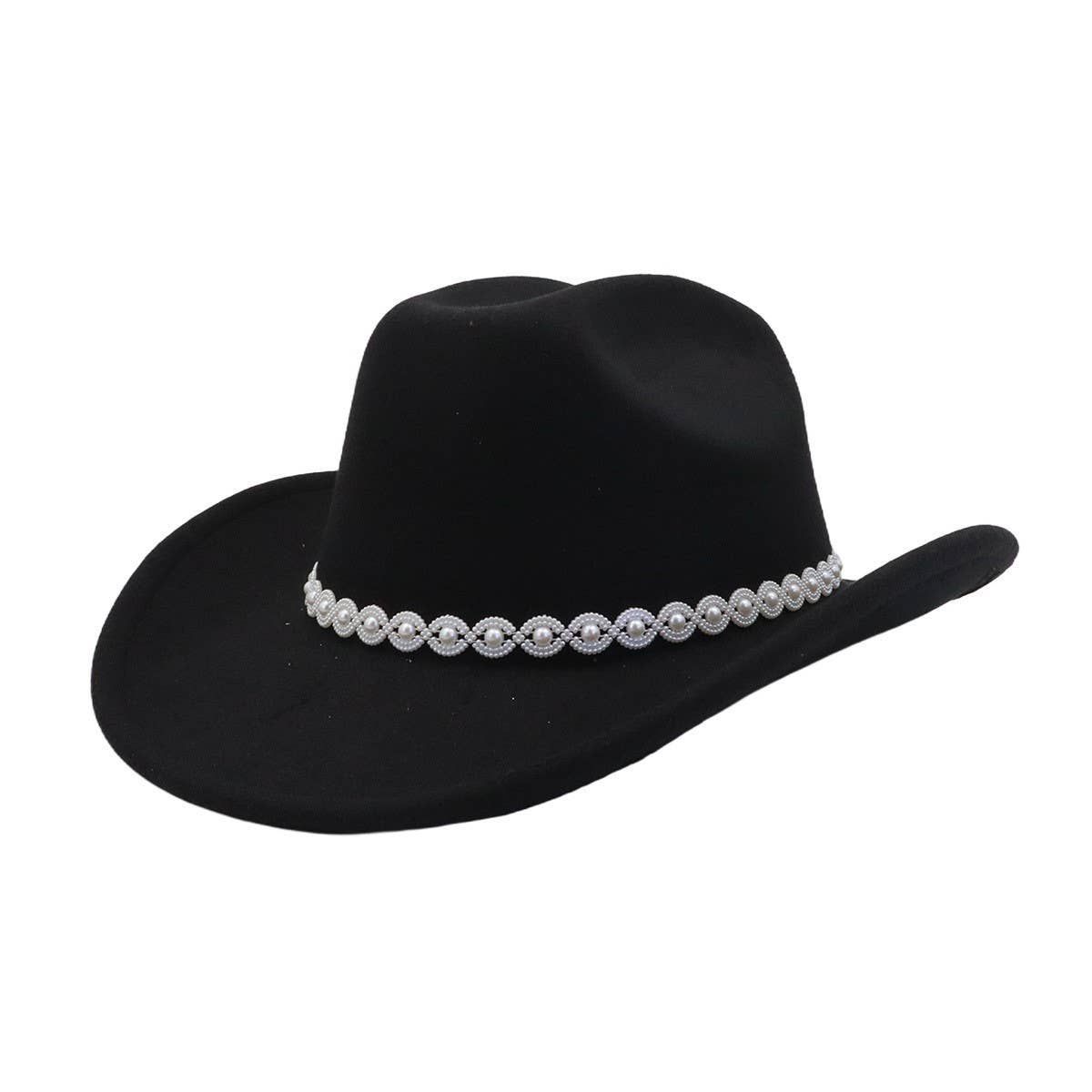 Autumn Winter Wool Fedora Hat Western Cowboy_CWAH04463