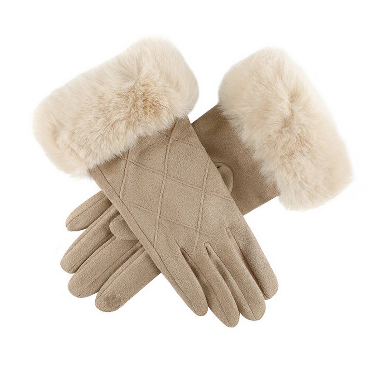 FASHIONABLE PLAID TOUCH SCREEN ADULT GLOVES_CWAG0383