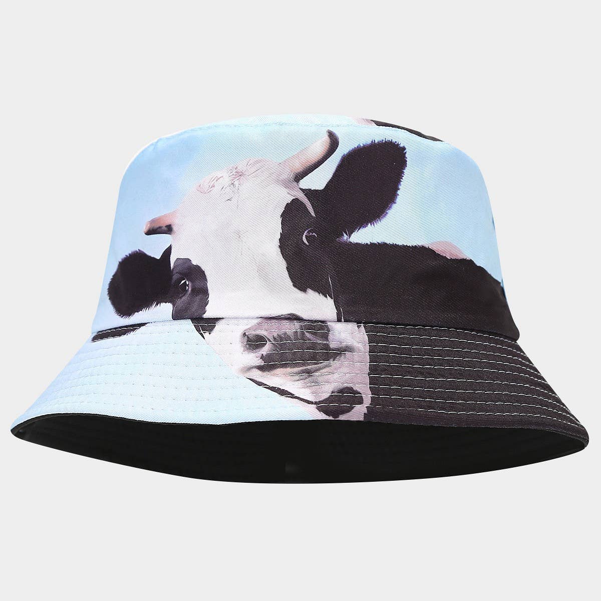 WOMEN SUN VISOR PRINTED DOUBLE-SIDED BUCKET HAT_CWAH1634