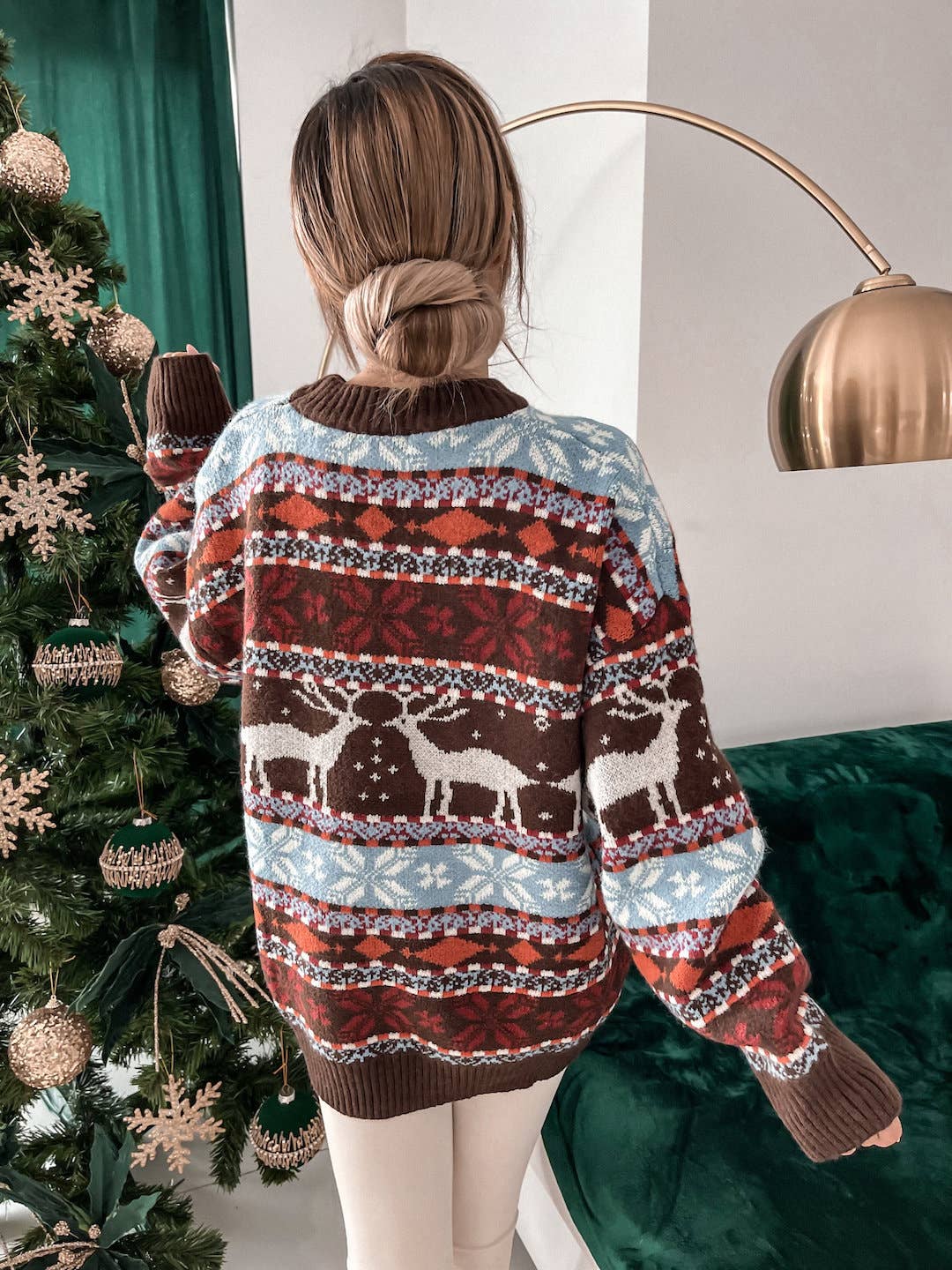 CHRISTMAS KNIT PULLOVER LONG-SLEEVED SWEATER