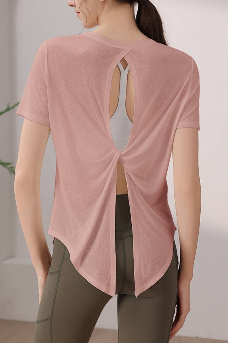 CWTTSL0371_NEW TENCEL SNOWFLAKE BACK SPORTS TOP