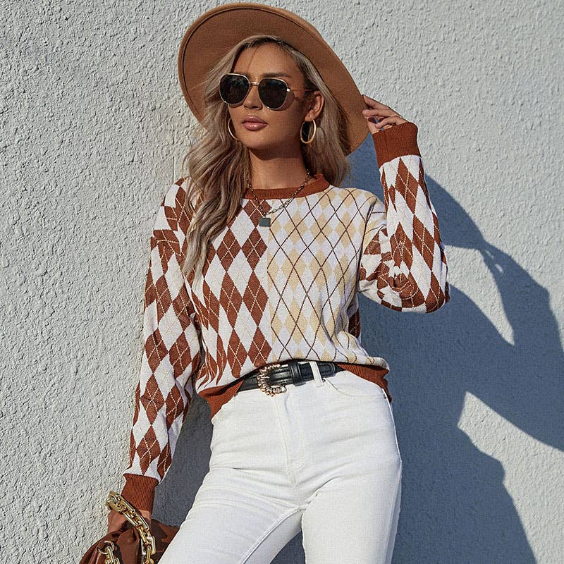 CREW-NECK LONG-SLEEVED PULLOVER SWEATER