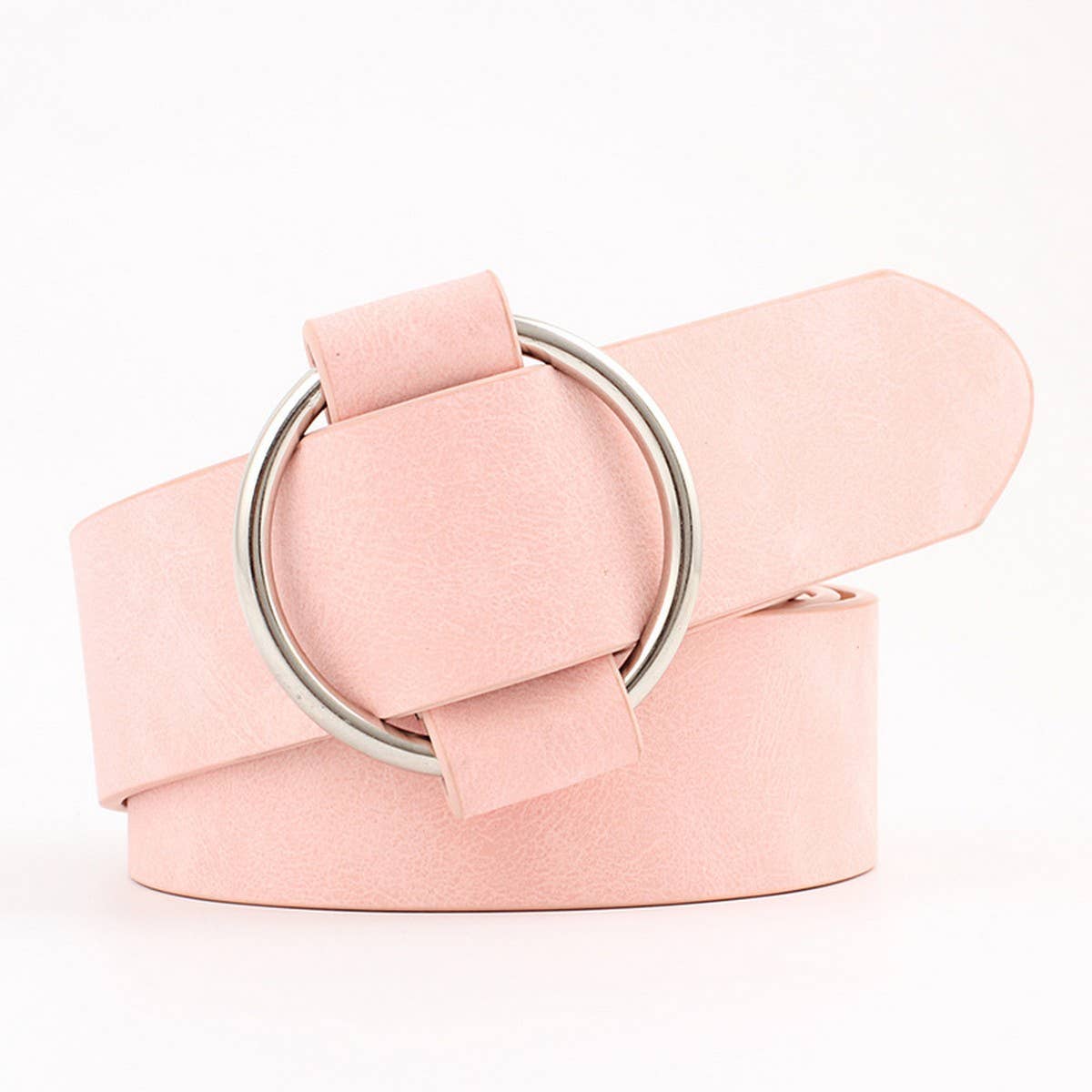 CWABE0382_PIN FREE ROUND BUCKLE CASUAL BELT