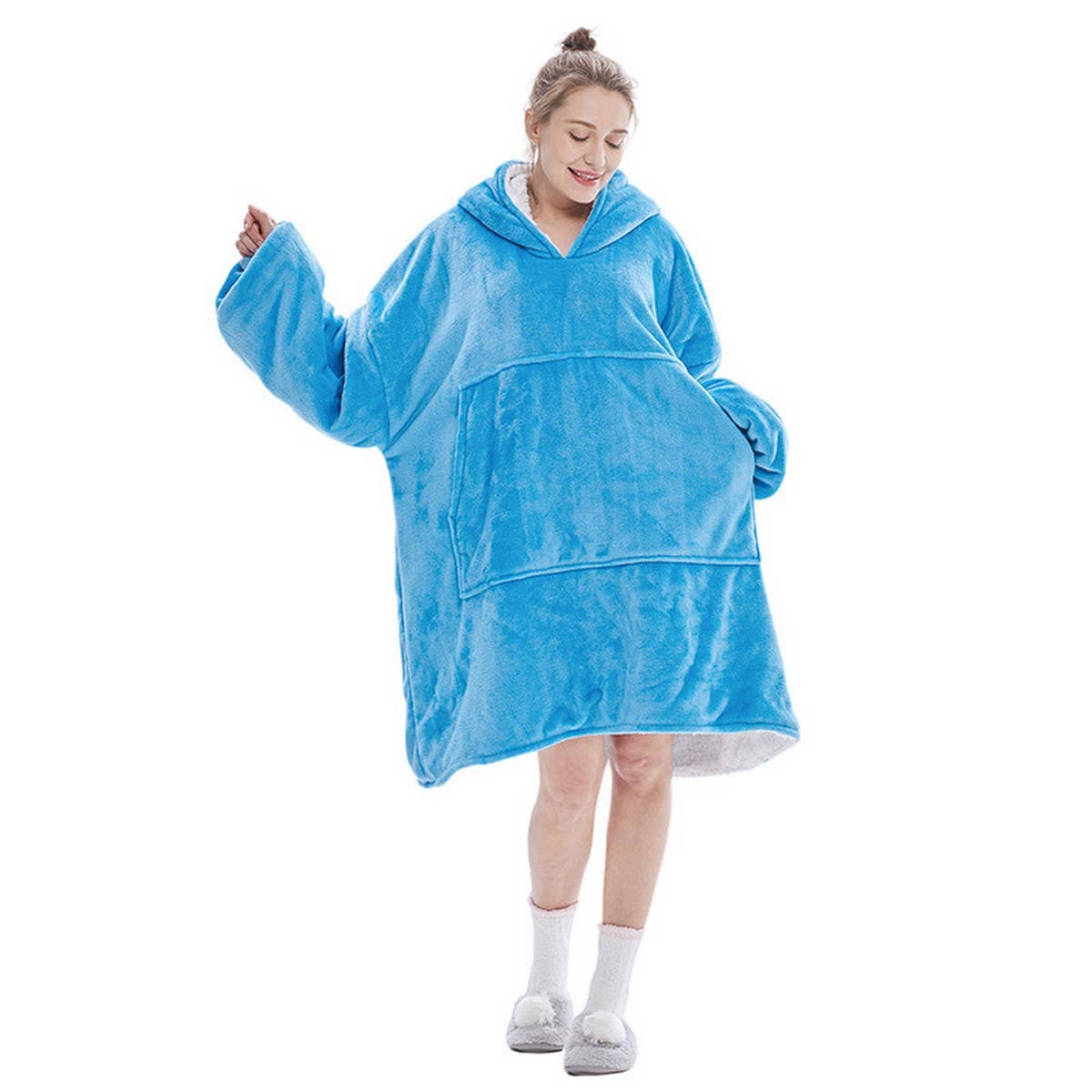 Cozy Wearable Hoodie Blanket Warm Lazy Sweatshirt