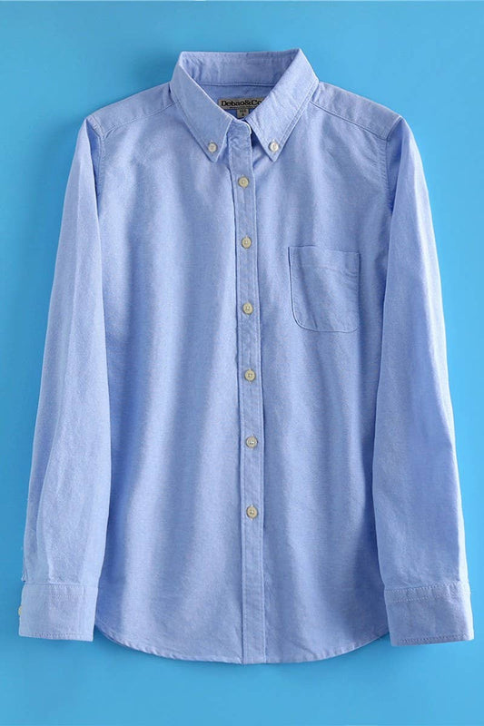 CWTSTL2244_SOLID COLOR LONG-SLEEVED COTTON BOTTOMING SHIRT