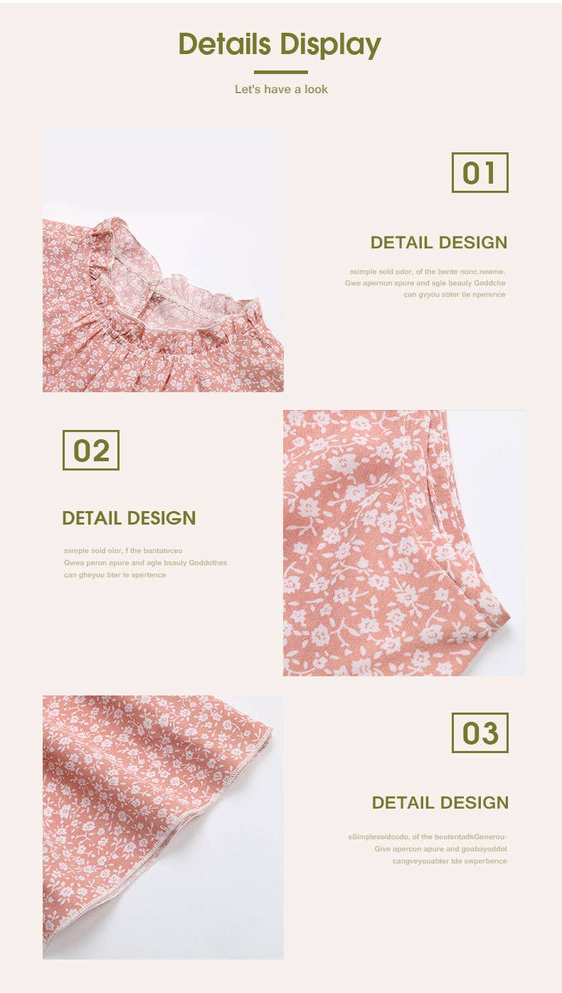 CREW-NECK SLEEVELESS VEST PLEATED PRINT DRESS