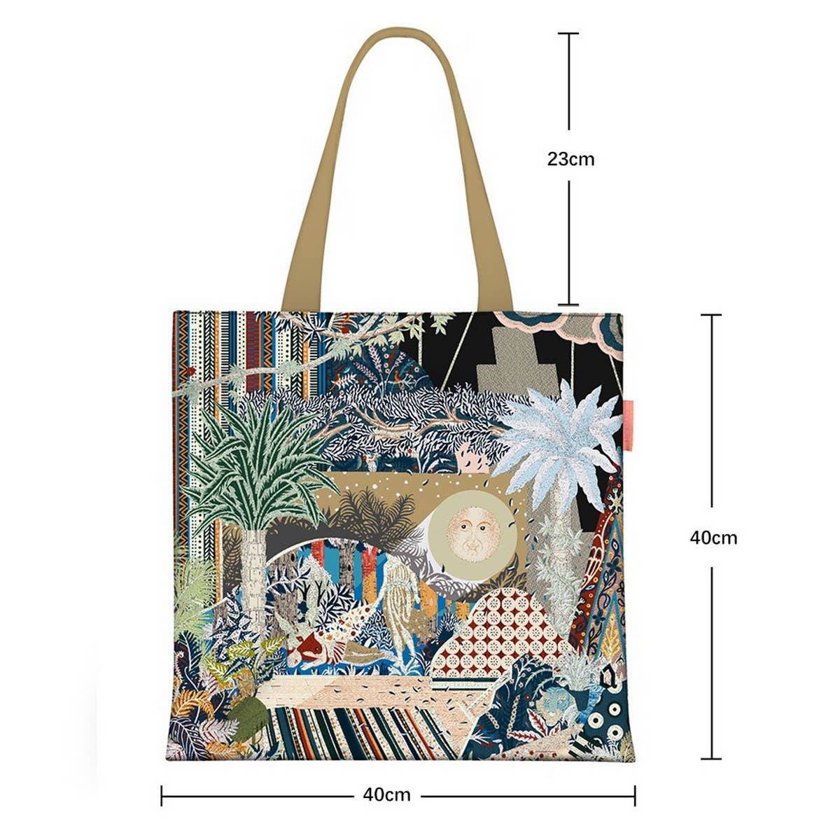 Midsummer Night Sun Canvas Tote Bag_CWAB5139