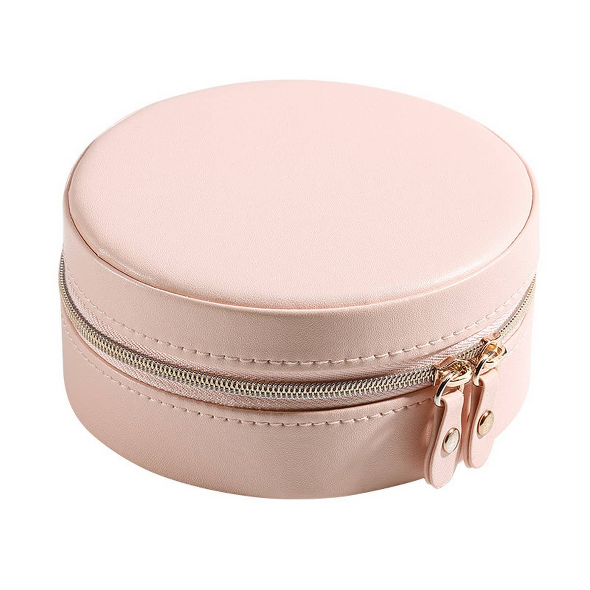TRAVEL PORTABLE ROUND JEWELRY STORAGE BOX