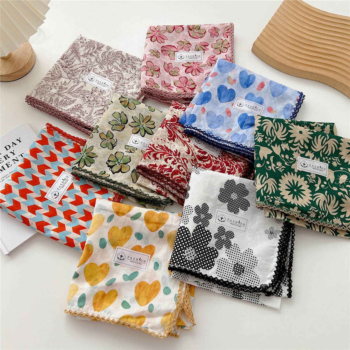Cotton Linen Square Scarf for Women¡¯s Neck Wrap