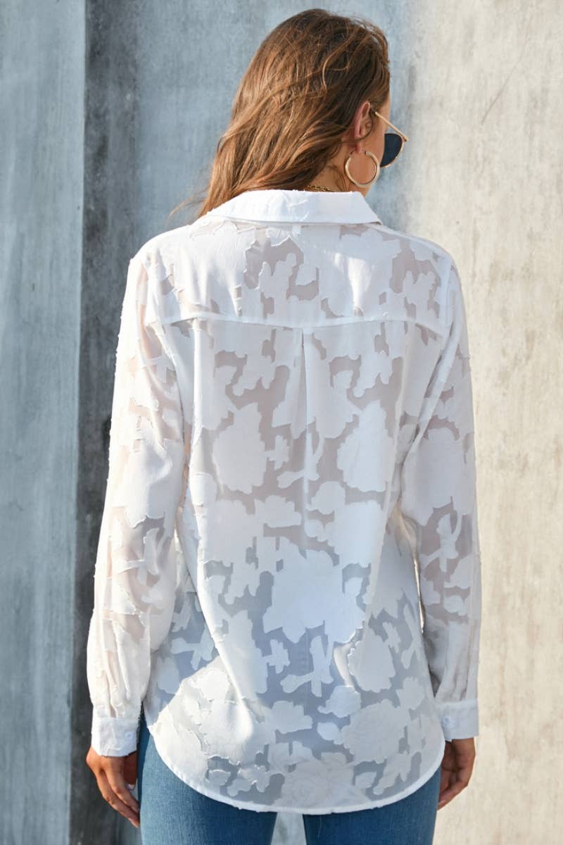 CWTSTL2123_SEXY CASUAL SEE-THROUGH LONG SLEEVE SHIRT TOP