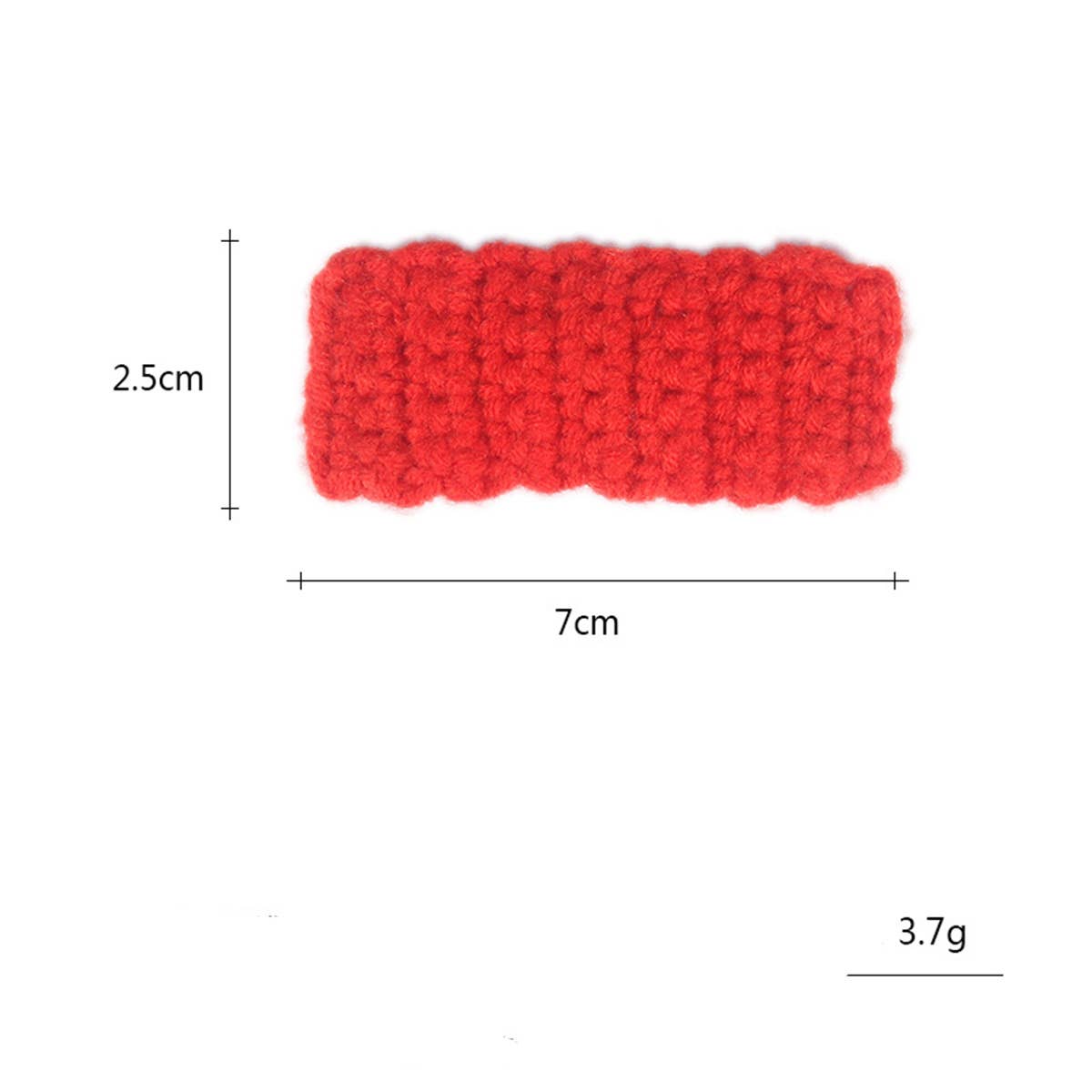 Rectangular Hair Clip, Handmade Crochet Yarn Pin_CWASC0836