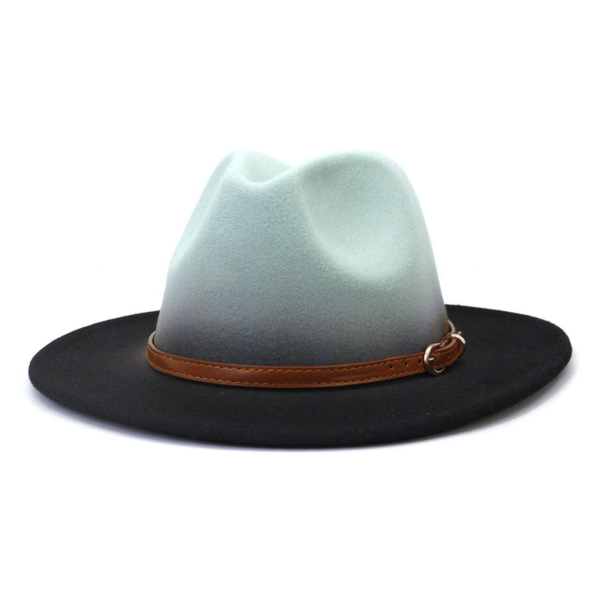 WOMEN WARM COLOR MATCHING BELT PANAMA HAT_CWAH0707