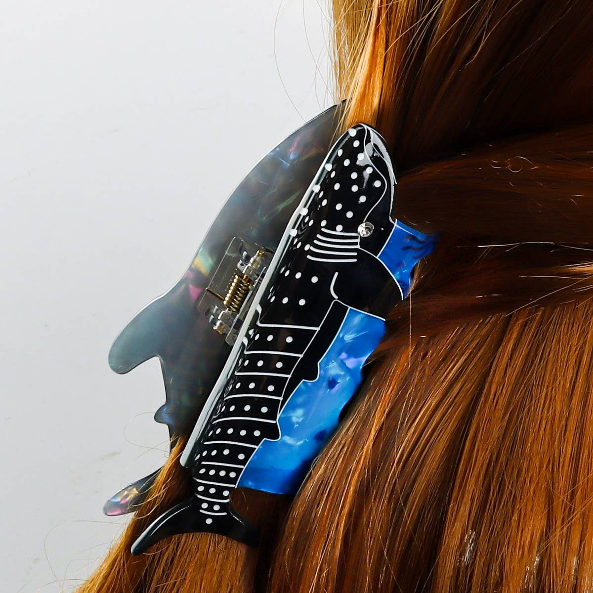 CWAHA1312_PERSONALITY BLUE WHALE SERIES HAIR CLAW CLIP