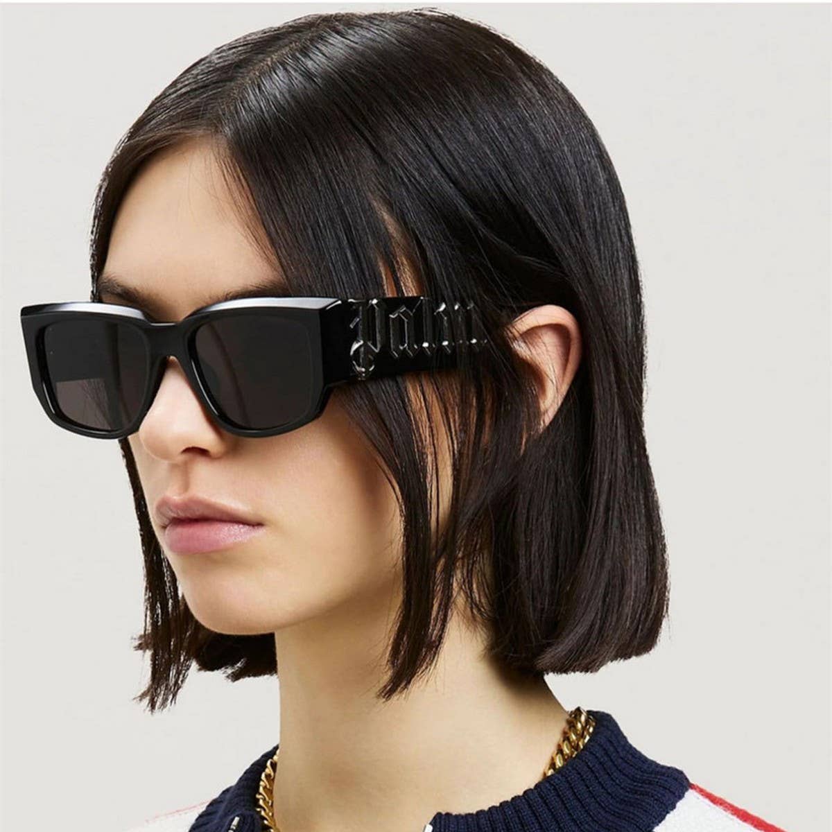 FASHION PERSONALITY WIDE TEMPLE CAT EYE SUNGLASSES_CWASG0665