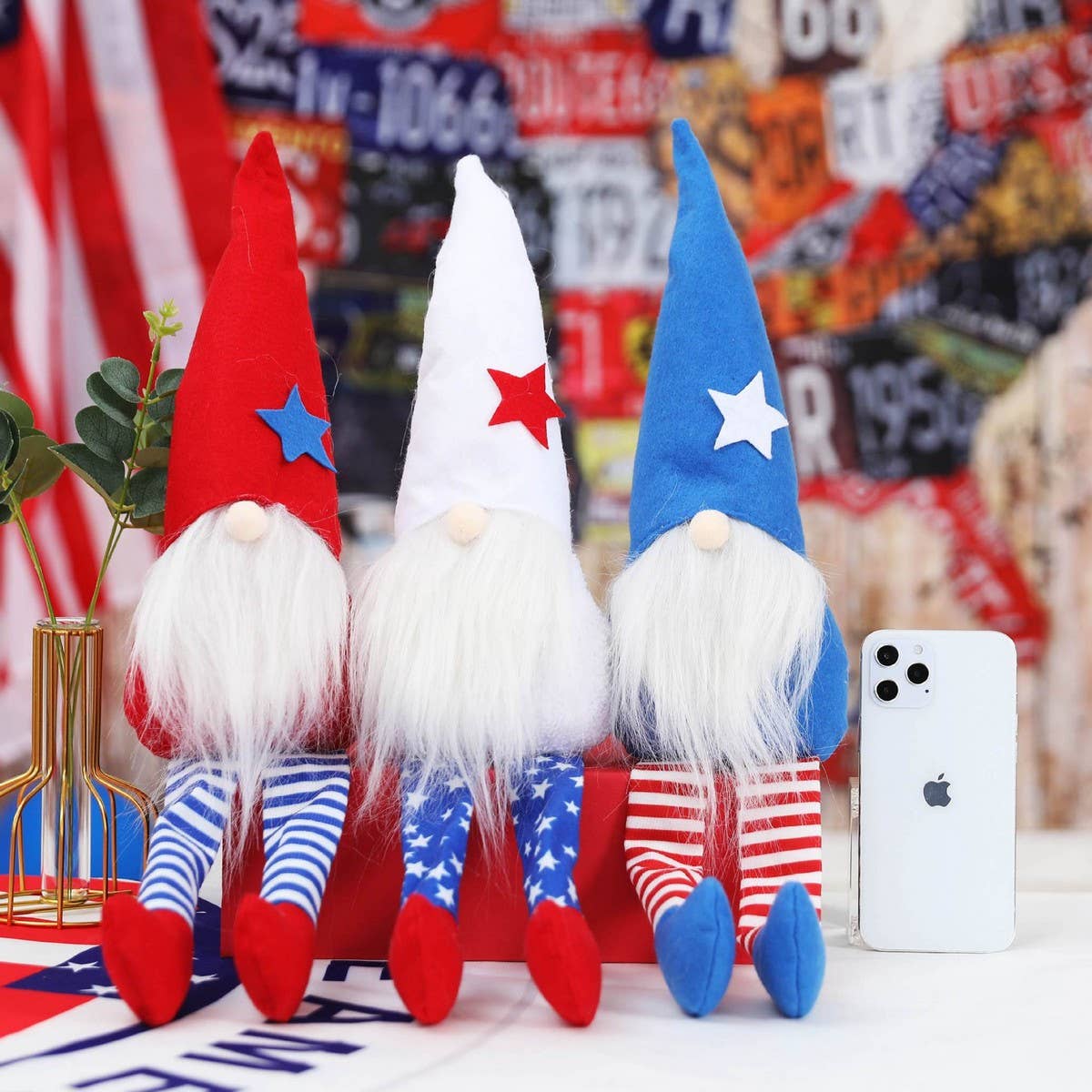 CWMM9520_INDEPENDENCE DAY LONG LEGS FACELESS RUDOLPH DOLL