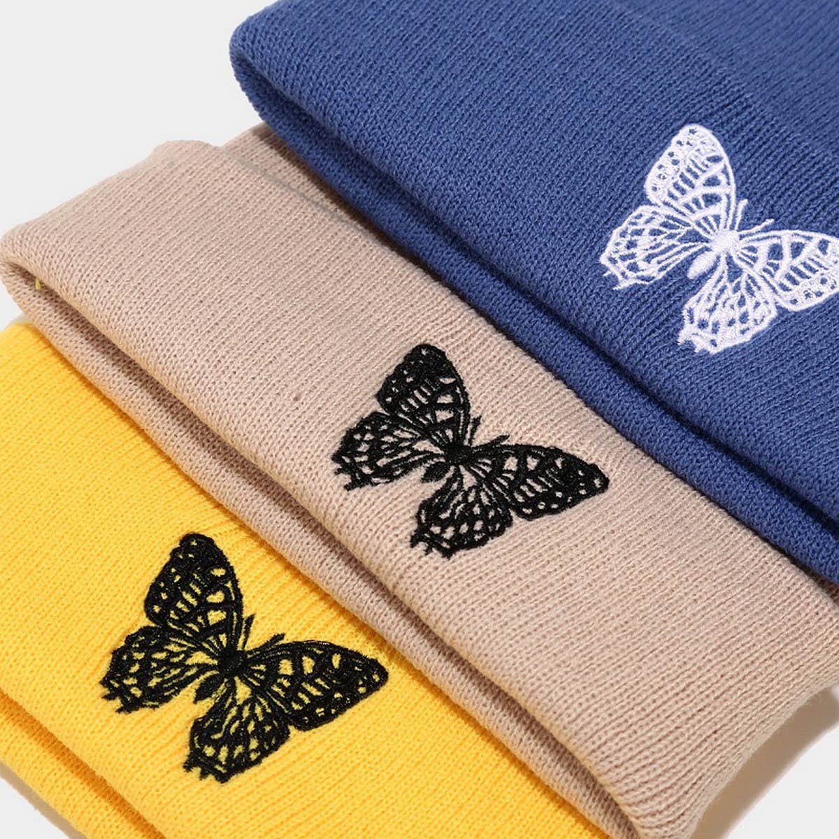 NEW STYLE BUTTERFLY EMBROIDERED KNITTED HAT_CWAH1623