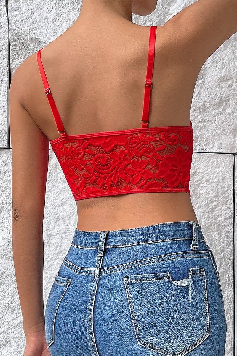 CWTTK0744_LACE DEEP V SUSPENDER NAVEL-EXPOSED VEST TOP