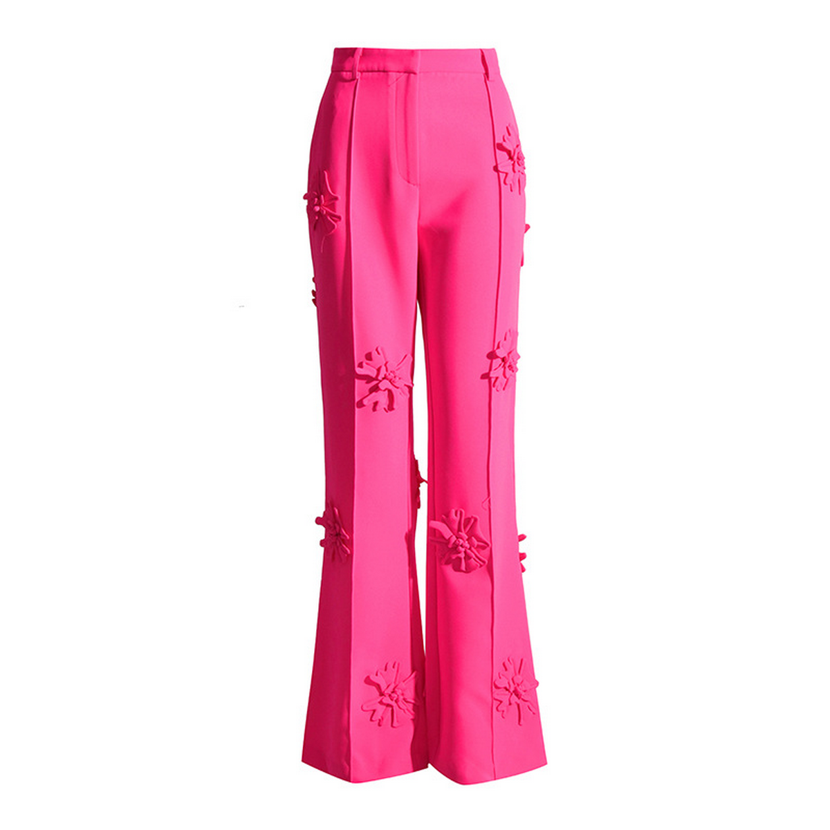 Double-Breasted Floral Blazer & Flare Pants Set