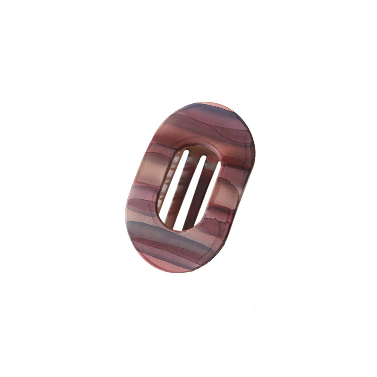 CWAHA07415_IRIDESCENT OVAL HAIR CLAW CLIP STRONG GRIP