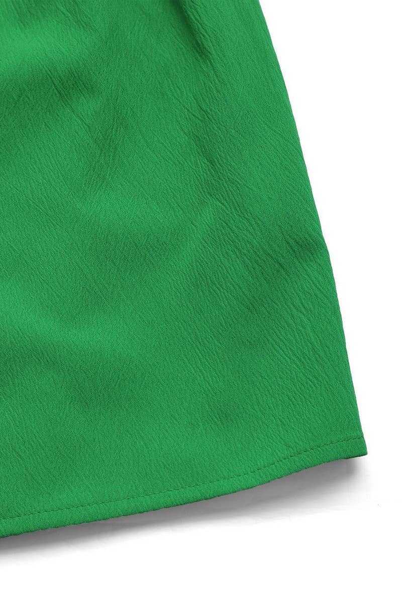 CWSJS1543_SOLID COLOR BOW TIE HALTER ROMPER